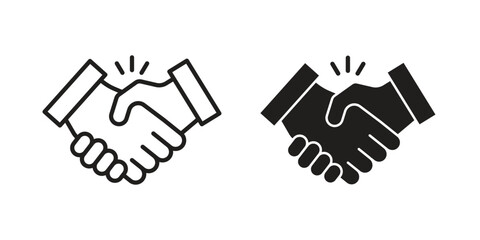 Obraz premium Business deal icons symbol. vector illustration pack for apps and designs