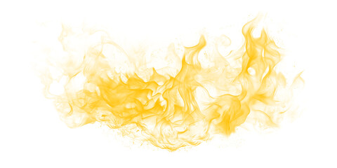 Dynamic golden yellow flames vibrant smoky texture with glowing sparks against a pure black background abstract fiery © Official Design