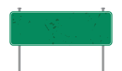 Weathered Green Highway Sign - Distressed Horizontal Vector Road Sign Template for Custom Directional Notices © Icon Stock Pro