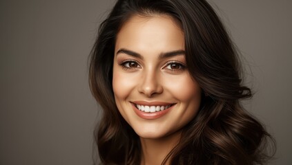Naklejka premium Image of a beautiful young woman with dark hair.png