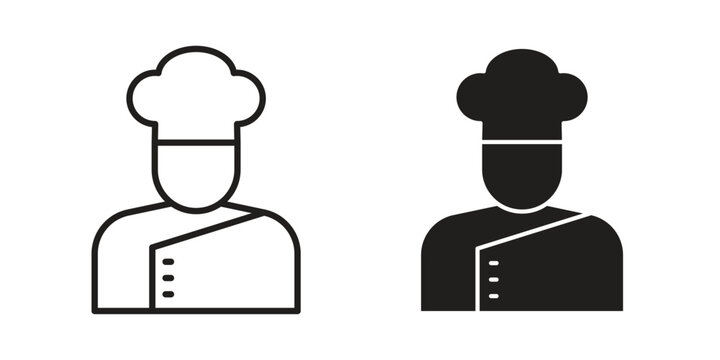 Chef icons symbol. vector illustration pack for apps and designs
