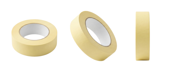 Masking Tape Rolls Isolated on White Background