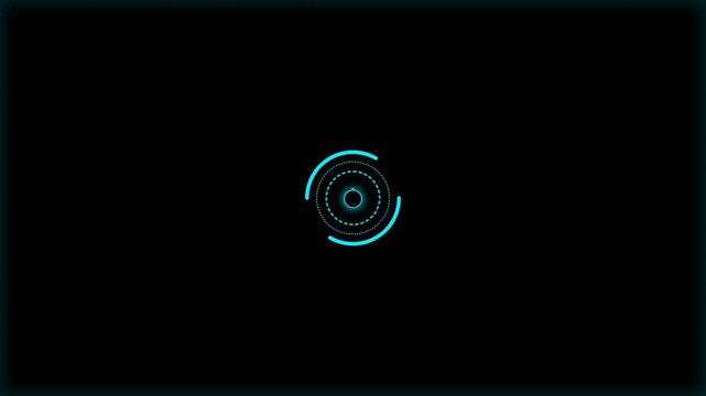Cyan Arc Reactor Energy Core HUD Loop 4K