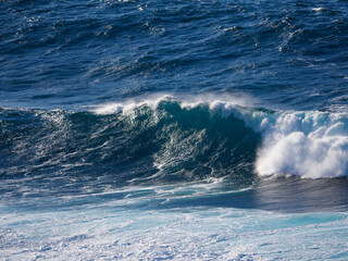 Fototapeta premium Wild rocky coastline of Capo di Muro in Corsica with crashing waves on Mediterranean Sea