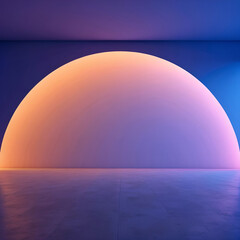 Abstract gradient composition featuring a large soft curved shape.