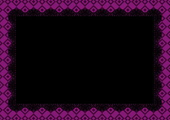 Obraz premium 中央レース×幾何学模様③(紫色)