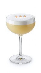 A chilled glass of milk and layered glass of coffee sit beside a sweet ice cream dessert, creating a refreshing beverage selection of white foam latte and brown chocolate macchiato isolated on a cafe 