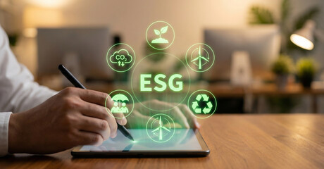 Esg Sustainable Business Plan, Green Energy Carbon Net Zero, Corporate Governance Strategy, Eco Friendly Investment Tech