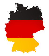 Fototapeta premium slightly simplified map of Germany, creative abstract padding