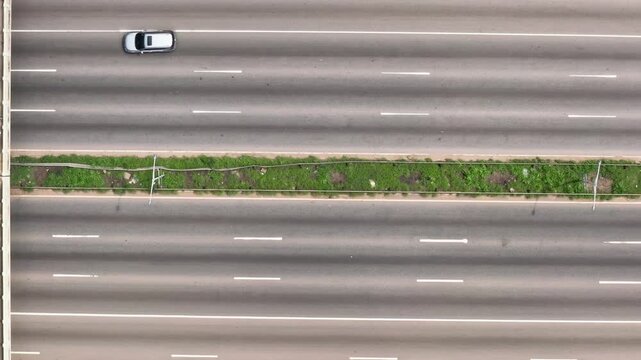 Car moving on a highway in Accra Ghana during daytime