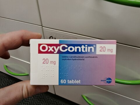 Prague,Czech Republic-14.01.2026: OxyContin by Purdue Pharma containing oxycodone is a prolonged release opioid analgesic used for management of severe chronic pain requiring continuous long term 
