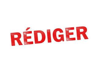 Bold red text r&eacute;diger isolated on transparent background