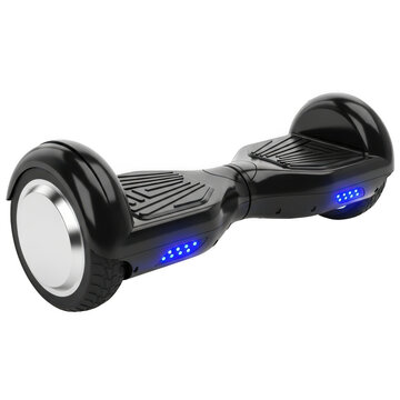 Electric hoverboard with led lights isolated on transparent background isolated on transparent background