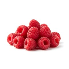 raspberries isolated on white background