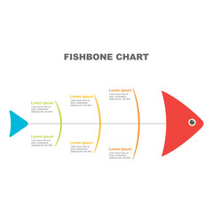 Fishbone infographic diagram. Creative infographic design template. Fishbone infographic for visualizing business processes.