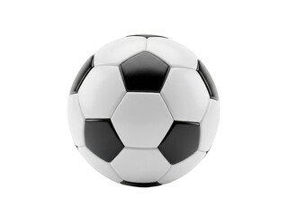 Fototapeta premium Classic black and white soccer ball isolated on transparent background