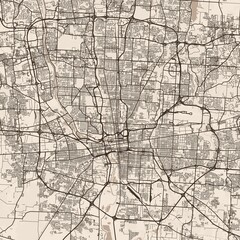 Obraz premium Columbus City Map explore atlanta s rich urban tapestry with this high resolution raster image showcasing refined linework and a structured grid in subtle sepia tones emphasizing the s intricate.