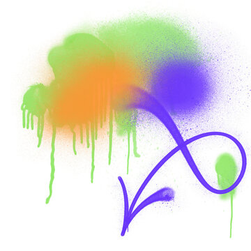 arrows spray drips, shape graffiti style background