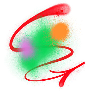 arrows spray drips, shape graffiti style background