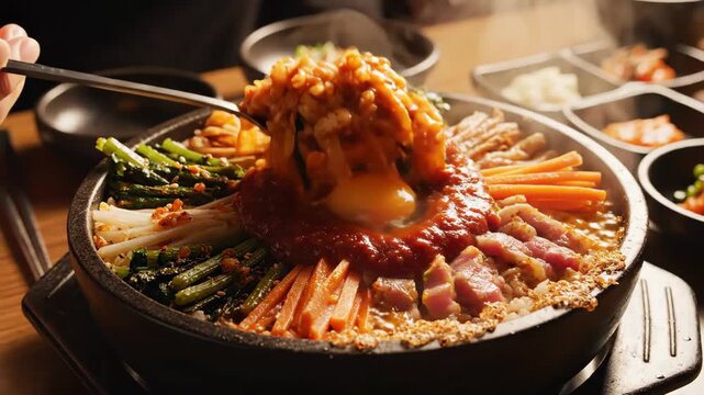 Delicious Korean Budae Jjigae - A Culinary Journey in a Pot.