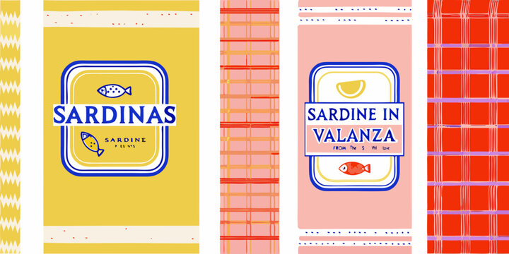 sardine and sardinas product packaging design high quality