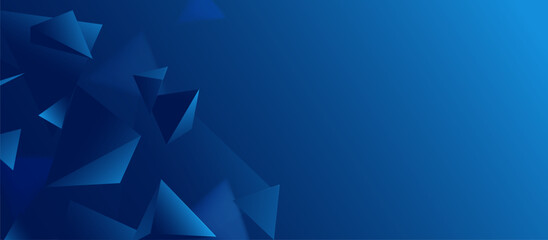Blue background with a lot of triangles tech concept
