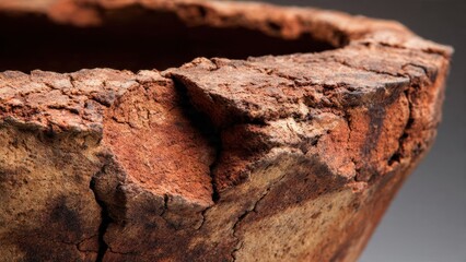 Fototapeta premium Close-up of an ancient earthen pot