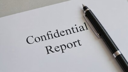 Obraz premium Confidential Report on Paper