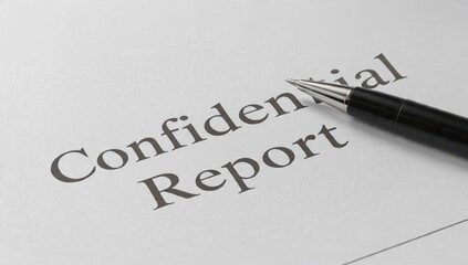 Obraz premium Confidential Report with Pen