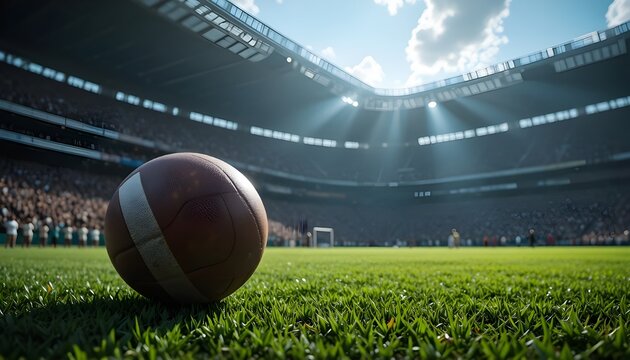 football in the groun