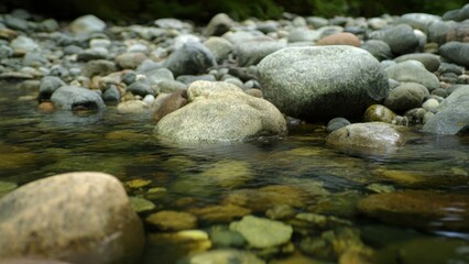 Naklejka premium River Rocks in Clear Water