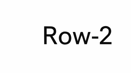 The words Row 2 written in bold black letters on a white background.