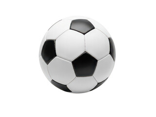 Fototapeta premium Classic black and white soccer ball isolated on transparent background