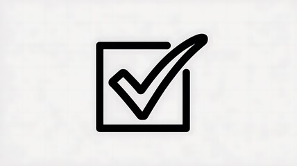 Standard Check Mark Icon in Square Box with Subtle Texture Background