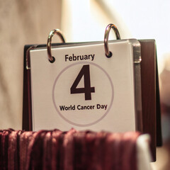 Illustration of February 4th World Cancer Day.