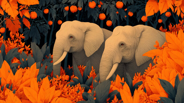 Elefantes de colores