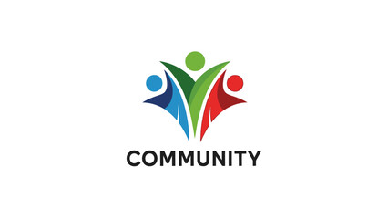 Obraz premium Abstract people logo representing community, teamwork, and connection.