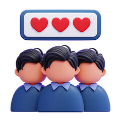 Fototapeta premium 3D Illustration, character, icon Team Collaboration