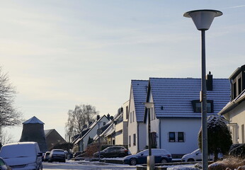 H&auml;user einer Wohnsiedlung im Winter