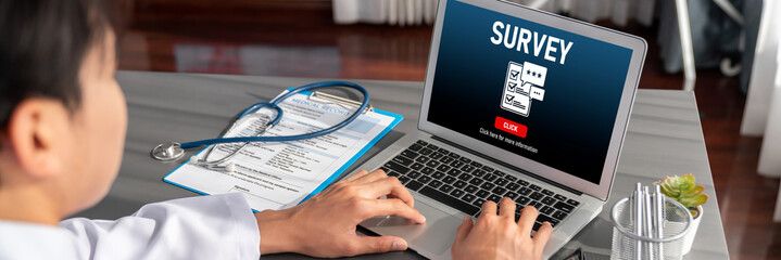 Online survey form for brisk digital information collection on the internet network