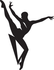 Silhouette of a person doing a backbend with arms extended