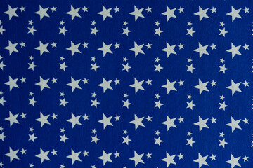 Classic White Stars Pattern on Vibrant Navy Blue Background