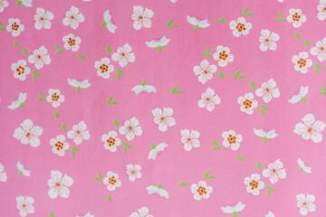 Seamless Magenta Botanical Background with Whimsical Small Flowers