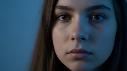 Fototapeta premium Teenage Introspection and Identity Close-up - Adolescent Psychology