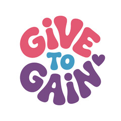 Colorful Give to Gain Logo Design for Charity Promotion