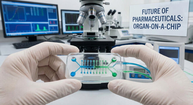 Transparent microfluidic organ on a chip device for medical research
