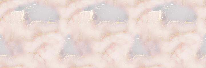 Fototapeta premium Pink Alcohol Ink Marble. Luxury Seamless Painting