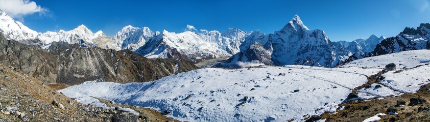 Mount Makalu Ama Dablam peak Nepal Himalaya mountain