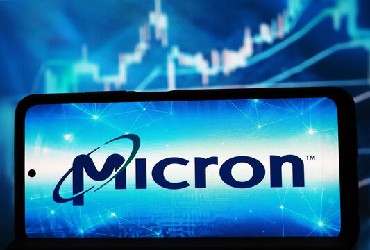 In this photo illustration, Micron Technology Inc. logo seen displayed on a smartphone.
