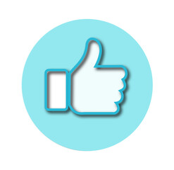 Obraz premium Minimal 3D Thumbs Up Icon